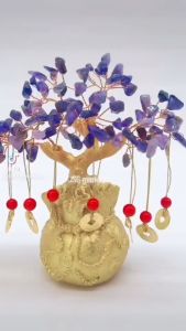 JASONGO123 Amethyst Crystal Tree Healing Decor Feng Shui Gemstone Tree for Home and Office Decor Desk Decor