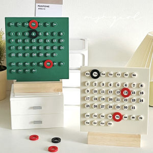 2026 Year Calendar Ornament Creamy Minimalist Acrylic DIY Gift Trendy Desktop Decorative Calendar Simple Design Festival Style