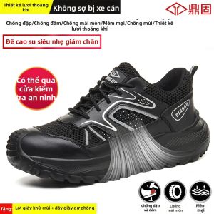 DINGGU | Giày Bảo Hộ Nam Mùa Đông Chống Va Đập Chống Đâm Xuyên Cách Nhiệt Chịu Mài Mòn Khử Mùi Nhẹ Đế Mềm