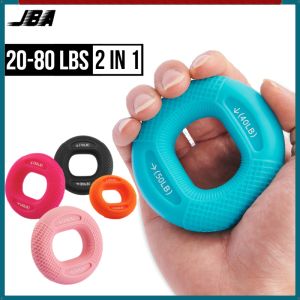 JBA Hand Grip Ring 20-80lbs 2-In-1 Dual Side Force Multifunctional Hand Gripper Durable Non Slip Hand Strength Finger Exercise Silica Gel Ultraligh