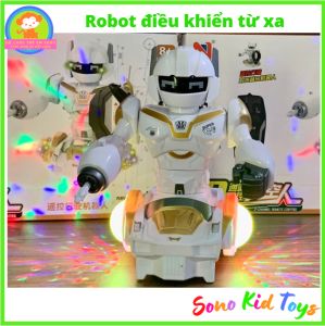 [HCM] - Đồ chơi cho bé Robot điều khiển từ xa có nhạc và đèn đẹp mắt chất liệu nhựa ABS an toàn cho bé