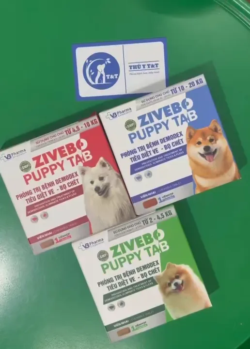 Hộp 1 Viên Nhai ZIVEBO PUPPY TAB Phòng Và Ngăn Ngừa Ve, Bọ Chét Dành ...