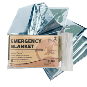 Rhino Rescue Emergency Blanket 1.6*2.1m Space Mylar Thermal for Outdoors Hiking Survival Blanket