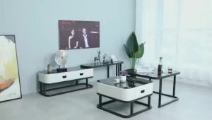 Tv Console Cabinet With Storage TV Cabinet With Storage TV Rack Cabinet TV Display Cabinet Modern malist Small Apartment Living Room Furniture Retractable Nordic Wall Cabinet 电视柜