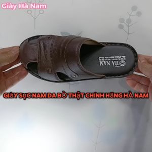 Dép Bít Mũi Nam SAMTA Da Bò Thật Cao Cấp GSB2087