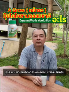 เอโกรวปุ๋ยชีวภาพ Super Grow 1 ขวด 250cc ปุ๋ยไคโตซาน ลุงเออนันต์ พืชโตไว ราก ดอก ผล ไร้สาร แตกยอด ใบเขียว