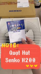 Quạt Hút Thông Gió Senko H200 2 Chiều Hỗ Trợ Lọc Khuẩn Tốt - Công Suất 35w - Hàng Chính Hãng - Bảo Hành 24 Tháng