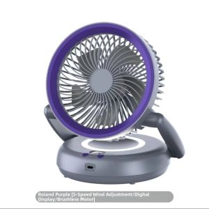 Foldable Wall-Mount Night Light Circulating Fan