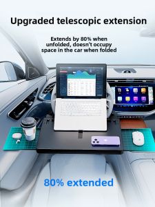 HELLOLEIBOO | Foldable Car Dashboard Table Ideal For Tesla Question World悬浮小桌板方向盘驾驶位可调节角度可升降的车载餐桌