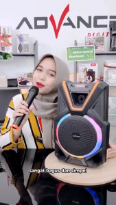 Advance speaker bluetooth bass 8inch KS-821 speaker subwoofer speaker mic speaker bluetooth karaoke speaker multimedia portable FREE mic wireless Garansi resmi 1 tahun
