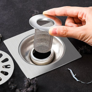 Kitchen Sewer Mesh Stainless Steel Floor Drain Basket Strainer Filter Multifunctional Bathroom Hair Trap Anti-clogg