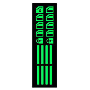 Car Styling Window Switch Luminous Stickers Car Interior Door Button Safety Fluorescent Stickers