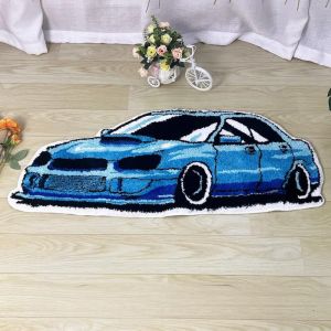 VIKAMA Cartoon Car Shaped Plush Carpet Living Room Bedroom Hallway Non Slip Wear Resistant Easy To Clean Home Decor Rug