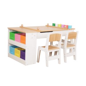 Tutusbaby Multifunction Kids Drawing Table Chair Storage Set