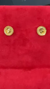 Poh Heng Jewellery 22K Round Earrings in Yellow Gold[Price By Weight]