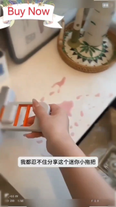 GREENSINDOOR Portable Mini table  Mop Portable Umbrella Mop For Dry And Wet Cleaning Kitchen Bathroom迷你拖把