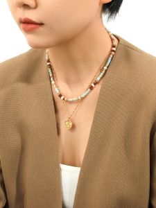 Minimalist Angel Heart Pendant Necklace Womens Clavicle Chain Gold Plated Simple Fashion Fresh out Lockbone Chain Jewelry