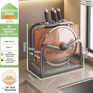 Multifunctional Stainless Steel Knife Board Organizer
