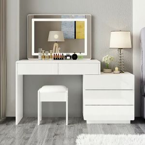Dressing Table With LED Mirror Simple Modern Bedroom Make-up Table