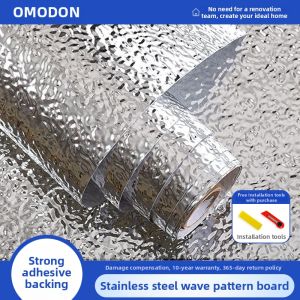 AOMADUN | Decorative Stainless Imitation Wave Pattern Metal Silver Ceiling and Wall Panel
