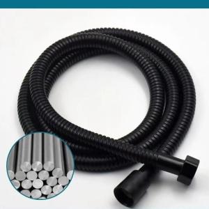 Stainless Steel Black Universal Shower Head Hose