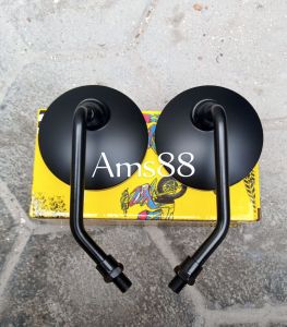 SPION VESPA PENDEK BLACK HITAM SPION MOTOR SPION BULAT KACA CEMBUNG UNIVERSAL HONDA YAMAHA MOTOR VESPA BEAT VARIO SCOOPY FINO MIO FAZIO DLL