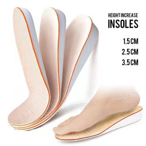 COD 1 Pair Height Increase Insole1.5/2.5/3.5cm Height Increasing Shoes Pad Comfortable Soft