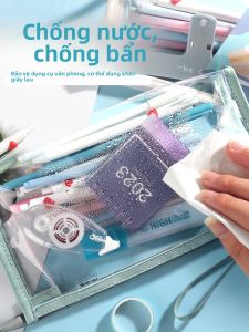 JIELI | Túi Dạng Mỏng Dung Lượng Lớn Trong Suốt cho Văn Phòng Phẩm
