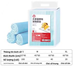 Hipidog | Thảm lót vệ sinh cho chó dày dặn khử mùi thấm hút tốt phù hợp tập đi vệ sinh cho chó con