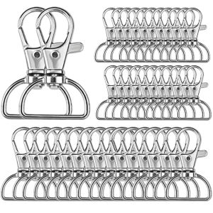 10/30PCS Swivel Hook Key Chain Clip Hook D-Ring Clip Lanyard Hardware for Keychain Making Lanyard Making Wallet Hardware Crafts