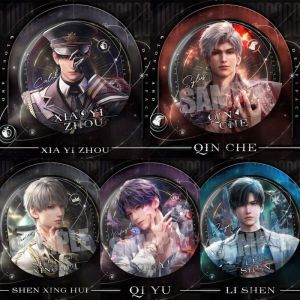 Large Double Flash Universal Emblem Game Badge Iron Material in Stock Love And Deep Space Cartoon Anime Badge/Placard