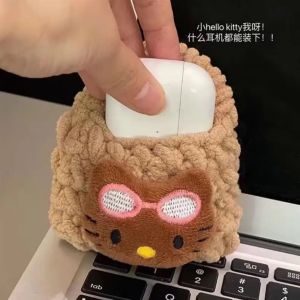 Sanrio | Original Kawaii Sanrio Hello Kitty Hawaii Black Kitty Shockproof Earphone Case Earphone Protector Mini Coin Purse Gift for Girls