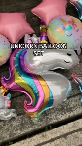 Unicorn Theme Number 1-9 Foil Balloon Set Kids children birthday party baby shower party balloons
