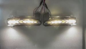 TCS PERODUA AXIA 2014-2022 CAR SIDE MIRROR LAMP CHROME CRYSTAL ALBINO LED LIGHT ACCESSORIES