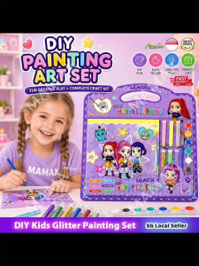 【SG Ready Stock】Kids DIY Glitter Painting Art Craft Kit★Portable Handle Case with Color Sand✅Sand Art✅Creative Gift for Girls/Boys 3+✅Fast Local Delivery✅