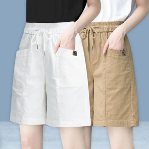 Pure Cotton Straight Leg Short Pants Women Summer Thin New Version Slimming Casual Loose Wide Leg Pants High Waist Five Minutes