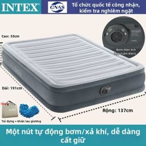 Intex | Nệm Hơi Đôi Gấp Được Dùng Cho Gia Đình Ngoài Trời Cắm Trại