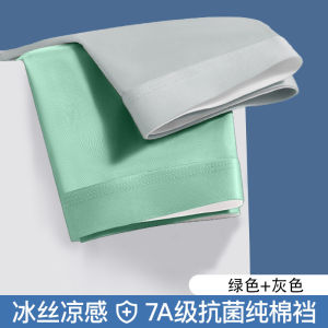 Mens Ice Silk Briefs Thin Model Underwear Cotton Crotch Summer Short Pants Seamless mid Waist Sport Style Youth Suitable