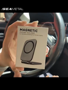SEAMETAL Car Phone Holder Dashboard Phone Mount Magnetic Phone Holder Car Mount Portable Foldable Suction Cup Navigation Bracket