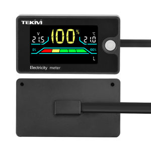 DC 8–100 V LCD Digital Voltage Meter and Battery Level Indicator Universal Battery Level Meter with Temperature Display