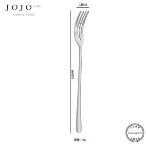Portable round Hole Fork JOJOS L. PD. Dessert Fork for Banquet Stainless Steel Dining Utensils Korean Style Fresh Element