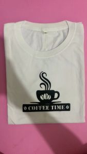 Baju Kaos Distro Coffee Time Katun Combed Dewasa Oblong Premium Jumbo Murah Terbaru Kekinian Bandung