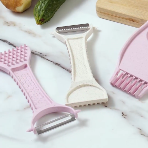 Vegetable Peeler Grater Stainless Steel Serrated Blade Peeler Multifunctional Paring Knife Planing Non-Slip