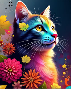 Painting By Number Kits Playful Kittens Under Starry Night DIY Digital Oil Painting Animals Coloring Artcraft Handpaint