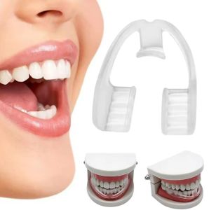 【Grilrigrin】10Pcs Reusable Teeth anti-wear protective sleeve Protector Aid Sleep Mouthguard Splint Clenching Alignment Trainer Teeth Tools