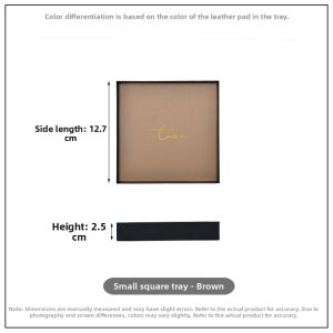 GUANGMANZHI | Muted Color Geometric Design Leather and Metal Storage Tray