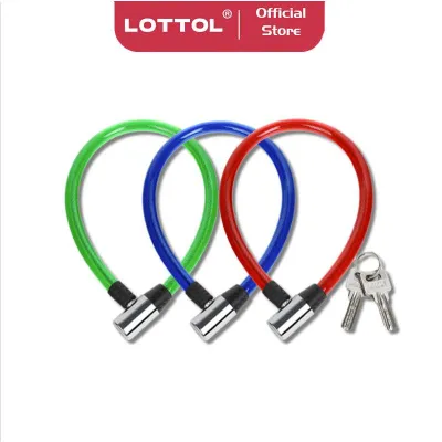 LOTTOL Gembok Sepeda Kawat 70cm Dengan Kunci / Gembok Sepeda Helm Cable Lock
