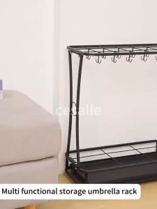 Home﻿ Multi-functional Umbrella Stand Storage Rack Living Room Entryway Hanging Umbrella Floor Standing Umbrella Cylinder