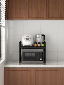 【Blees】ชั้นวางไมโครเวฟ ชั้นเก็บของเตาอบหลายชั้น สามารถปรับความสูงได้ แข็งแรงทนทาน กันน้ำไม่เป็นสนิม รับน้ำหนักได้ 150KG