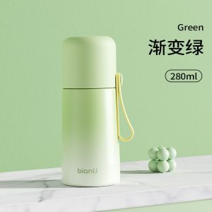 Portable Insulated Stainless Steel 316 Mini Water Bottle for Women with Lid Tea Steeping Cup Student Beverage Container